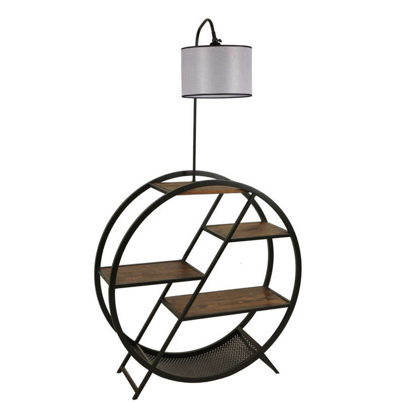Lowesville 165cm Task Floor Lamp, Brown, Light Grey