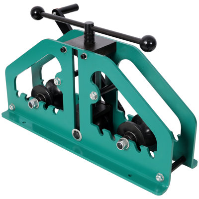 Tube Roller Bender, 23.6x6.6x18 inches, Steel, 1 Piece, Bending Tool, Gray, 6 Dies Included