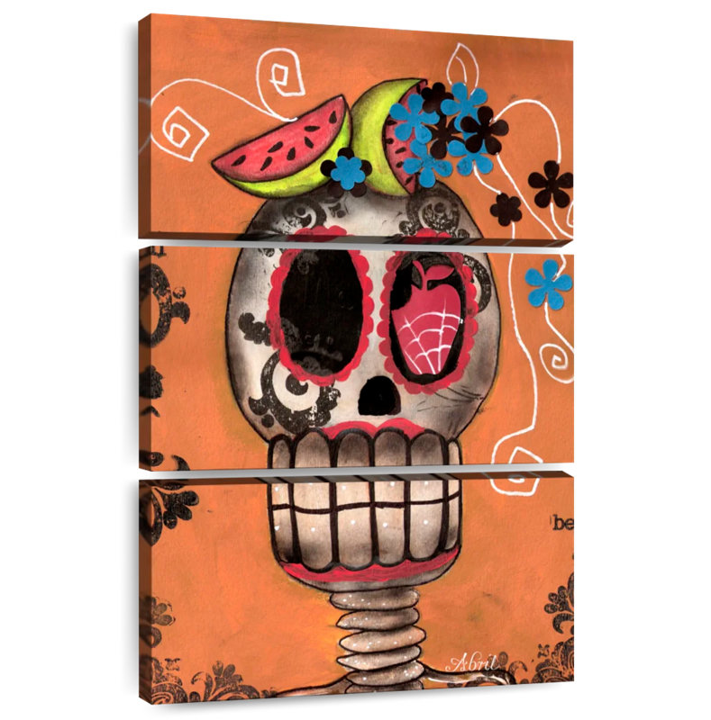Kerner Day Of The Dead Watermelon, 50" H x 32" W