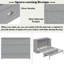 Grand lit escamotable avec grands tiroirs et chargement USB - Lit escamotable mural, gris brossé-121579564