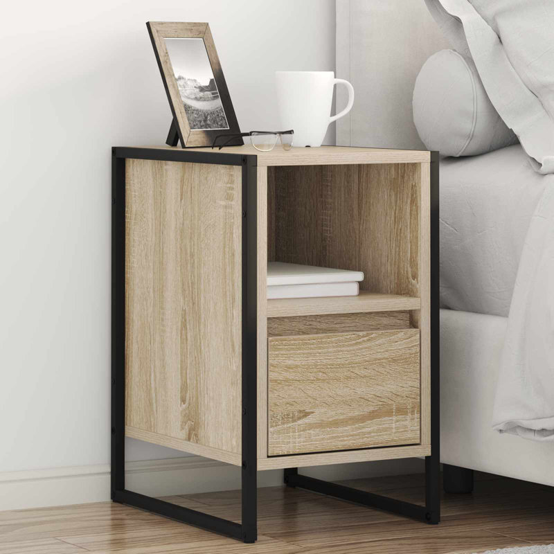 39.5cm W Manufactured Wood Bedside Table, Sonoma