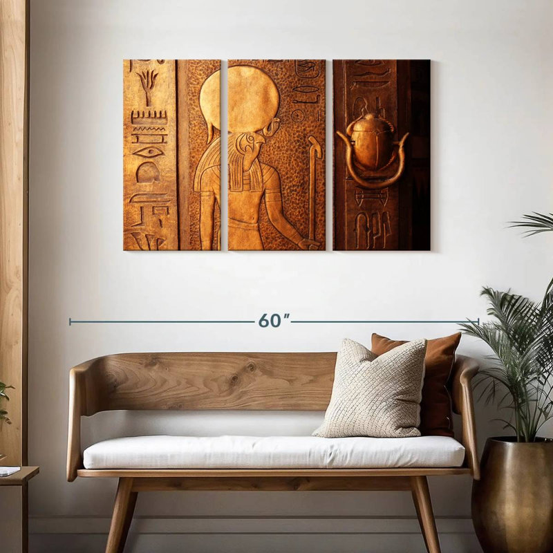 Leisha Decoding Hieroglyphs, 28" H x 45" W