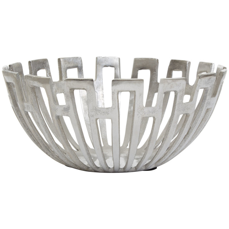 Laskey Aluminum Decorative Bowl, 21cm H x 35cm W x 35cm D