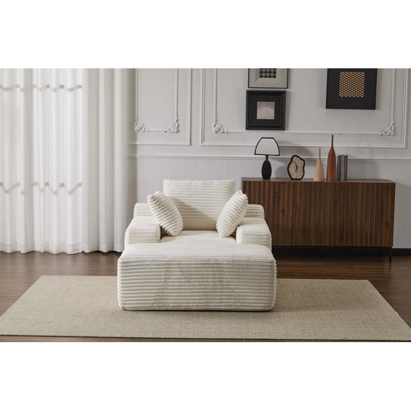 Méridienne surdimensionnée surdimensionnée Cozy Cloud Couch, Blanc