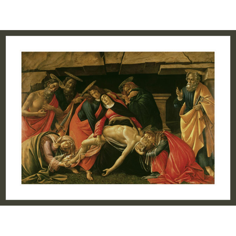 «Lamentation of Christ» par Sandro Botticelli, impression giclée encadrée, H 30,84 po x l 41,5 po