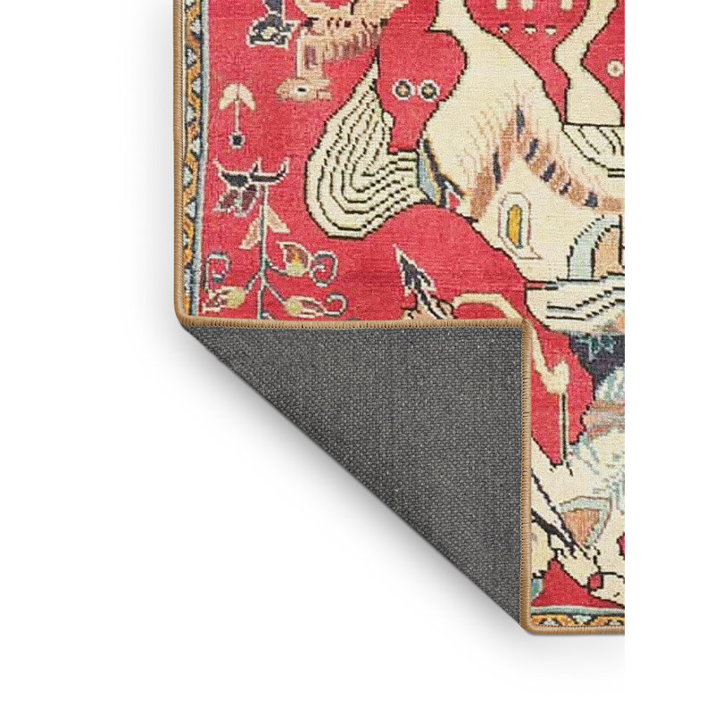 Tapis traditionnel rouge / brun, Rectangle 7 pi x 10 pi