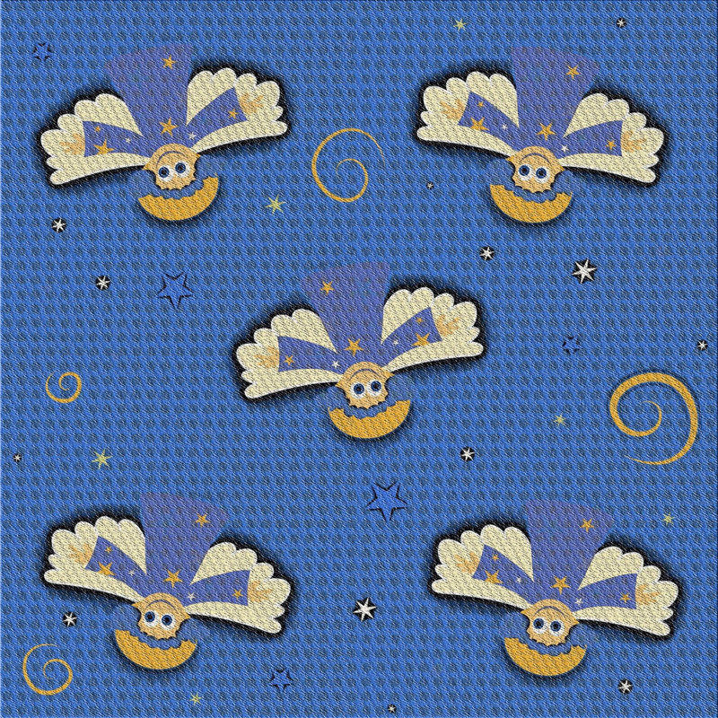 Tapis de zone bleu royal à motifs, Carré 6 pi