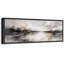 «Abstract Neutral Grey Misty Reflection», œuvre d'art moderne sur toile encadrée, impression sur toile-126096618-126096620