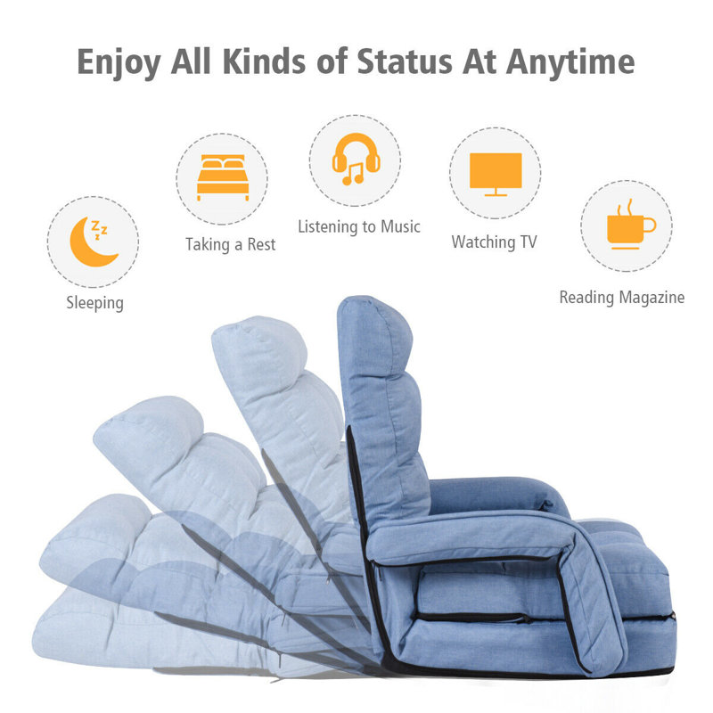 Coussin avec accoudoirs Baer Lazy, Bleu