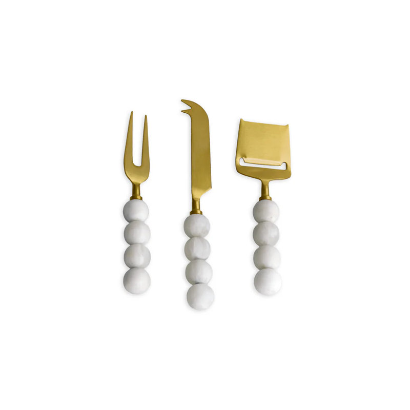 Resin 3 - Piece Cheese Serving Set, Coconut