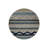 Woven Base Decorative Carpet With Shapes In Grey And Navy Blue Tones-1222335914