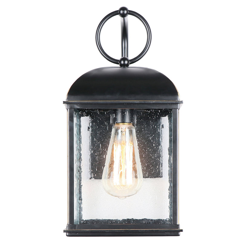 Lanterne murale noire Humansville Imperial, H 14 po x l 6,5 po x P 8 po