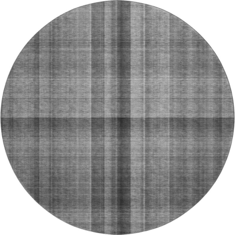 Premium Machine Washable Cerrito AMF548 Gray Rug, Round 8'