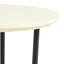 Table de bout ovale en blanc et naturel, base en métal