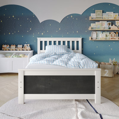 Lit plateforme en bois blanc