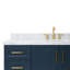 Meuble-lavabo simple en bois massif de 55 po de couleur bleu nuit avec plateau en marbre de Carrare de 1,5 po Freitas, évier ovale central-1413195297-1446251537