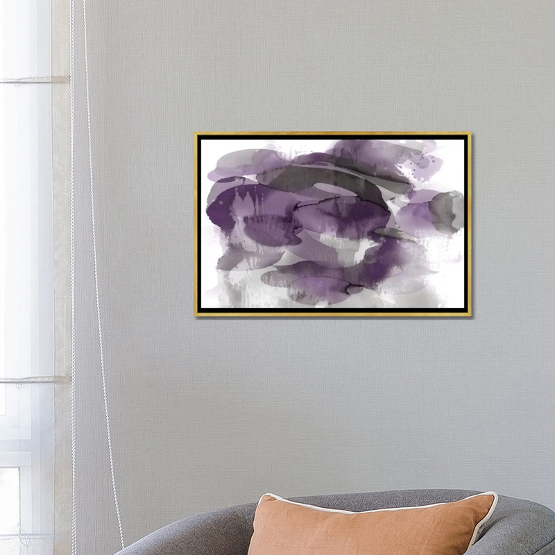 " Amethyst Flow II " by Kristina Jett, 18" H x 26" W, Framed Print Without Mat, Gold