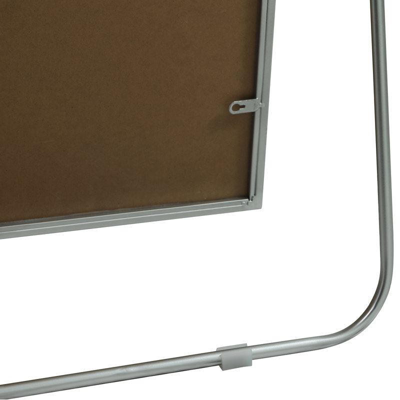 Sabine Metal Rectangle Floor Mirror, 72" x 30", Silver