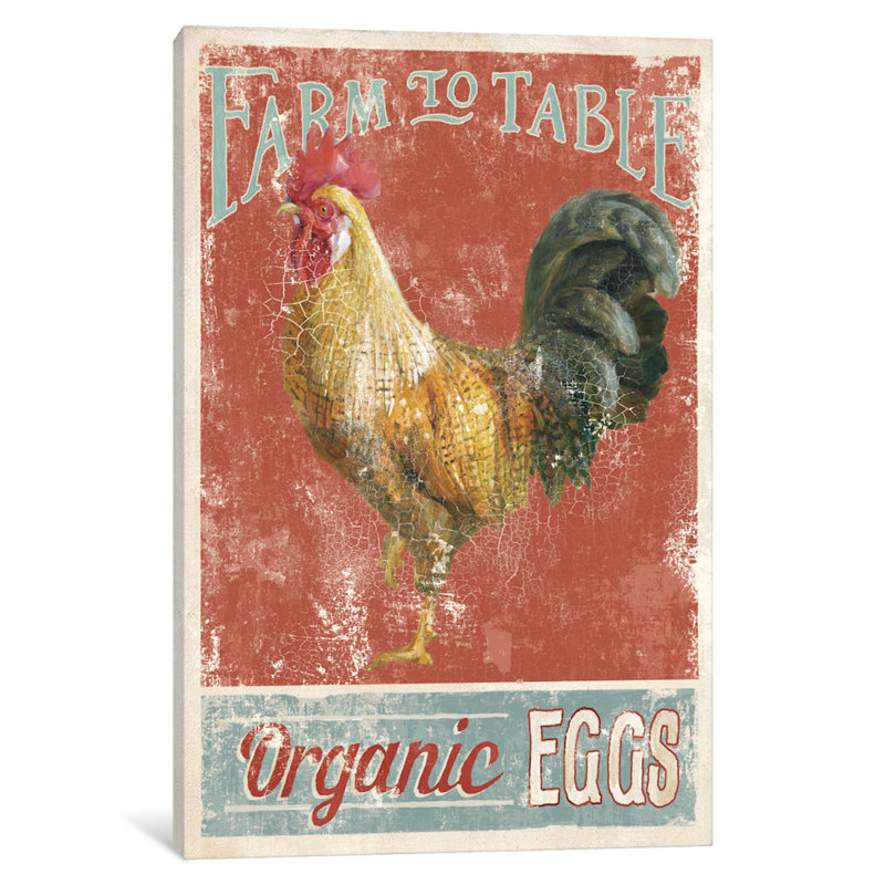 « farm nostalgie v », impression sur toile tendue, H 26 po x l 18 po x P 1,5 po, Toile avec cadre noir, Pas de tapis