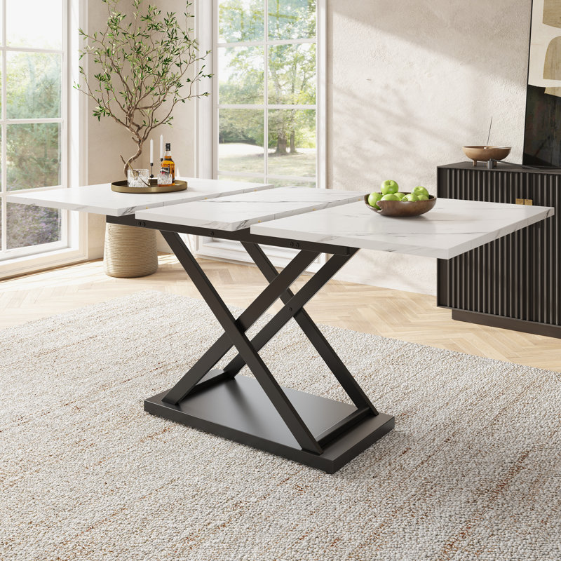 Extendable Dining Table, White