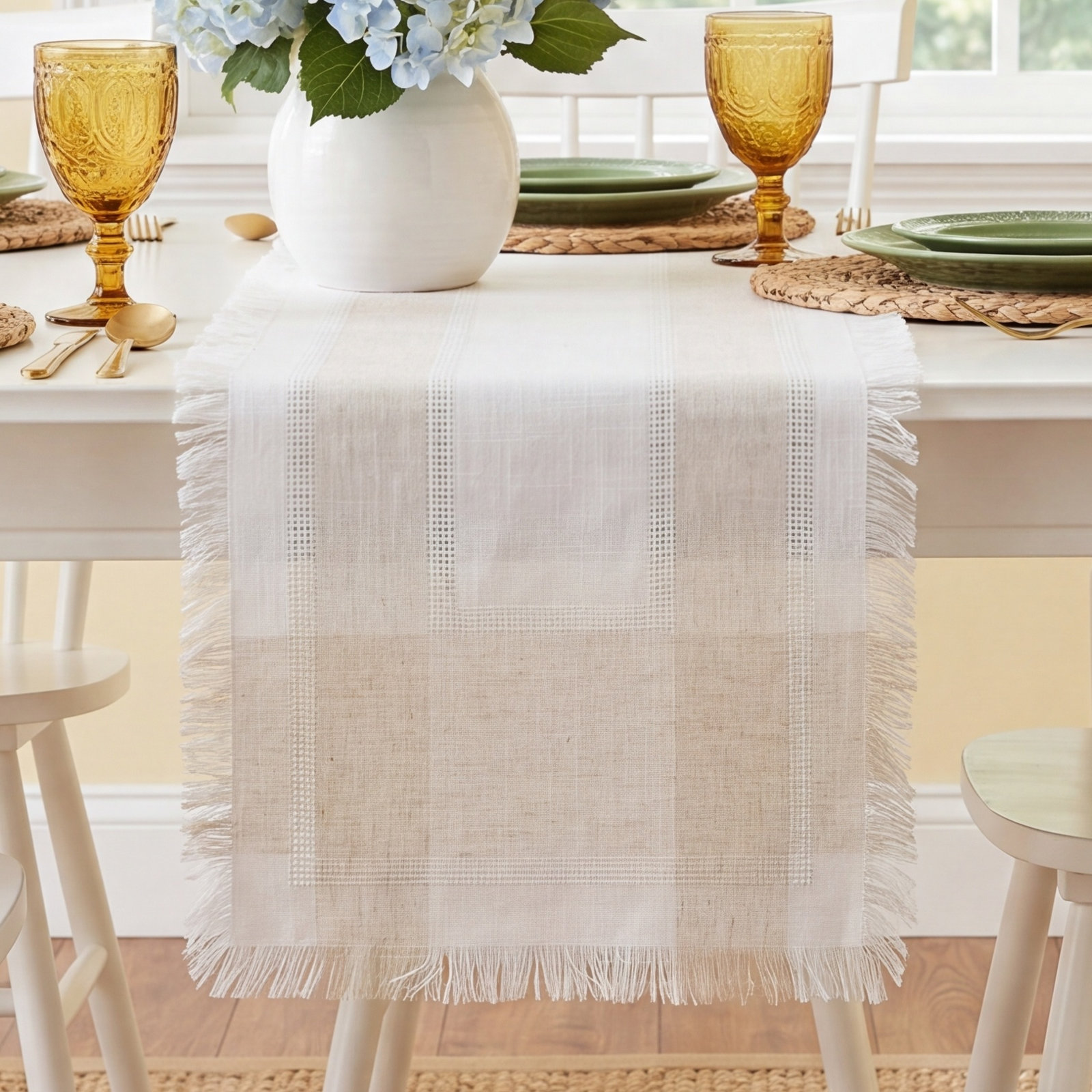 Fringed Table Runner, 90