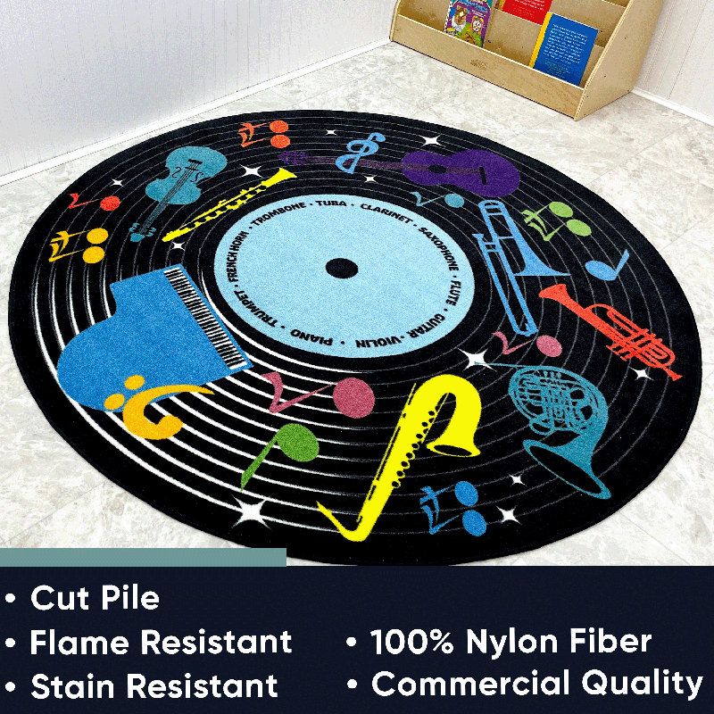 Tapis pour instruments de musique KidCarpet.com, Rond 6 pi