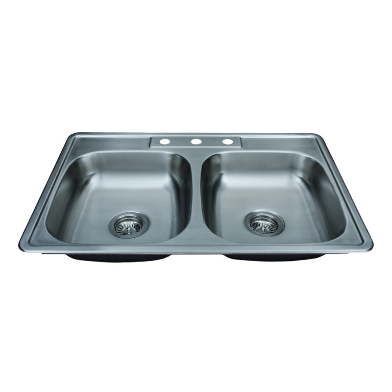 Specialty Series 33'' L Double Bowl Stainless Steel Kitchen Sink