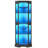 Corner Display Cabinet with Glass Doors, Corner Cabinet with 3 Color LED Lights