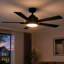 Ventilateur de plafond 52 po à DEL à intensité variable moderne avec moteur CC réversible et télécommande-804887630-804887626-804887631