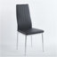 Ensemble de 4 chaises, couleur chrome, siège noir-123318318-123318320