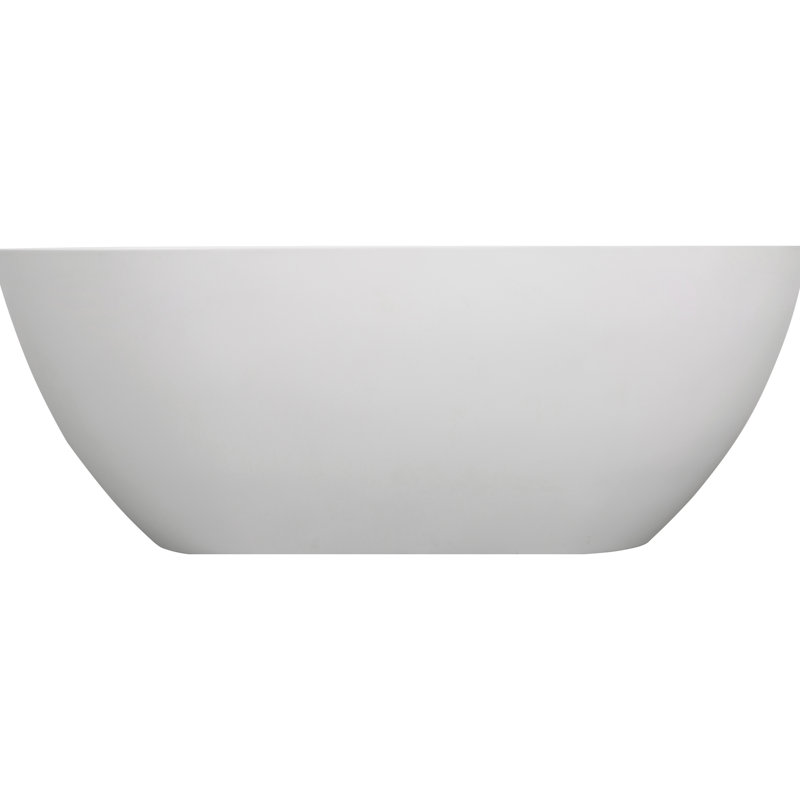 Baignoire de trempage autoportante de 59 po, blanc mat, détente de type spa, eau chaude, grand espace intérieur pour un confort confortable