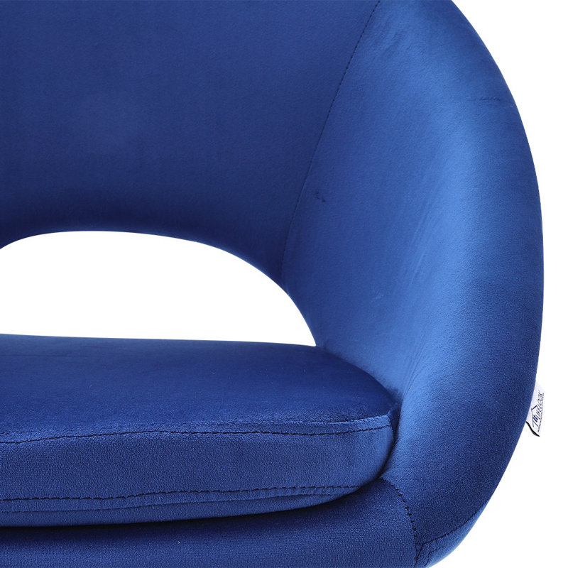 Velvet Office Chair, Blue