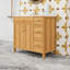 Meuble-lavabo en bois avec lavabo, 3 tiroirs et tablette réglable en forme de U