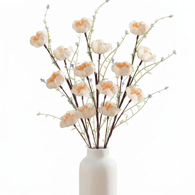 6 pièces de fleurs artificielles azalées, tige de fleur artificielle réaliste pour décoration de vase