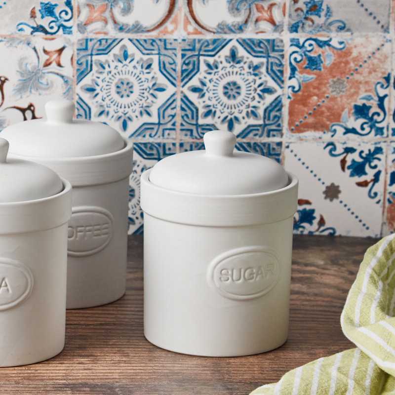 Sugar Canister, White
