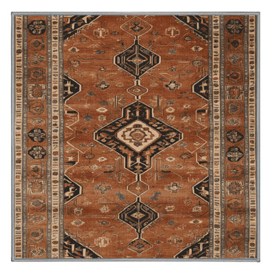 Tapis brun lavable à la machine