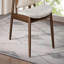 Chaise d'appoint de style moderne Mid-Century avec dossier à oreilles