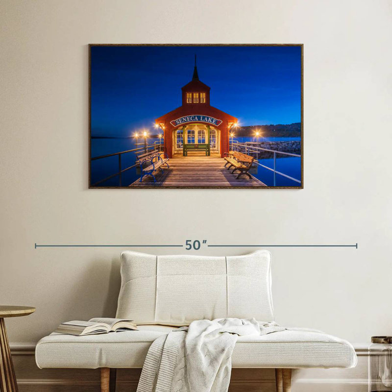 Seneca Lake Pier, Cadre flottant noyer, 40 po x 27 po