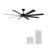 72/75 Inch Industrial Ceiling Fan No Light, 8 Reversible Blades, Quiet Reversible DC Motor, 6-Speed Remote Control with Timer, 3 Downrods Included, for Home & Commercial Use (Porch/Garage/Shop/Bedroom/Kitchen)-620034816