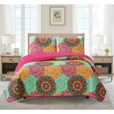 Beckemeyer Polyester Floral Quilt
