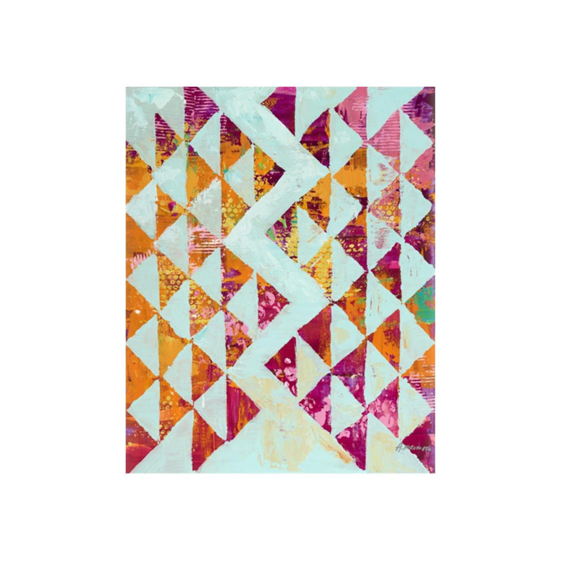 Triangular Configurations VIII Print, 68" H x 54" W x 1.5" D, Glass Coat