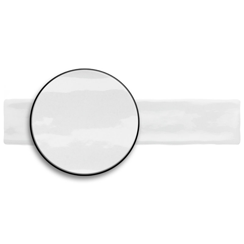 Chester 2" x 10" Ceramic Brick Look Subway Tile, Glossy White