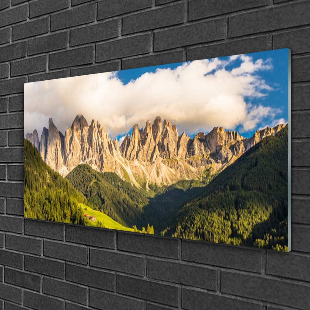 Landscape Mountains - Unframed Photograph on Glass