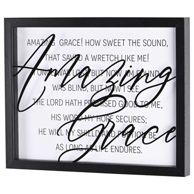 Art mural encadré «Amazing Grace» en noir