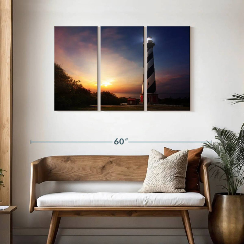 Lilie Cape Hatteras Lighthouse Sunset, 28" H x 45" W
