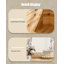 Tabouret de rangement octogonal en bois massif vieilli de style rétro
