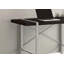 Bureau d'ordinateur, bureau personnel, ordinateur portable, L 48 po, stratifié de travail, métal gris, contemporain, moderne