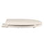 Siège de toilette allongé durable avec fermeture en douceur lente - Facile à installer et à nettoyer, ne se desserre jamais - Blanc, s'adapte à la plupart des toilettes allongées Biscuit