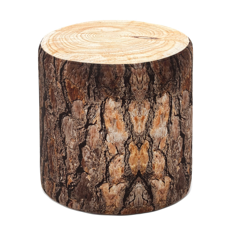 Repose-pieds Rustic Tuffet, brun et crème, 15,7 po x 15,7 po x 15,7 po | Structure en bois de hêtre et panneau de fibres à densité moyenne, tissu 100% polyester | 32 mousses en mousse pour plus de confort, facile à nettoyer, capacité de poids maximale: 150 lb | Parfait pour les décors inspirés du Sud-Ouest et inspirés de la nature