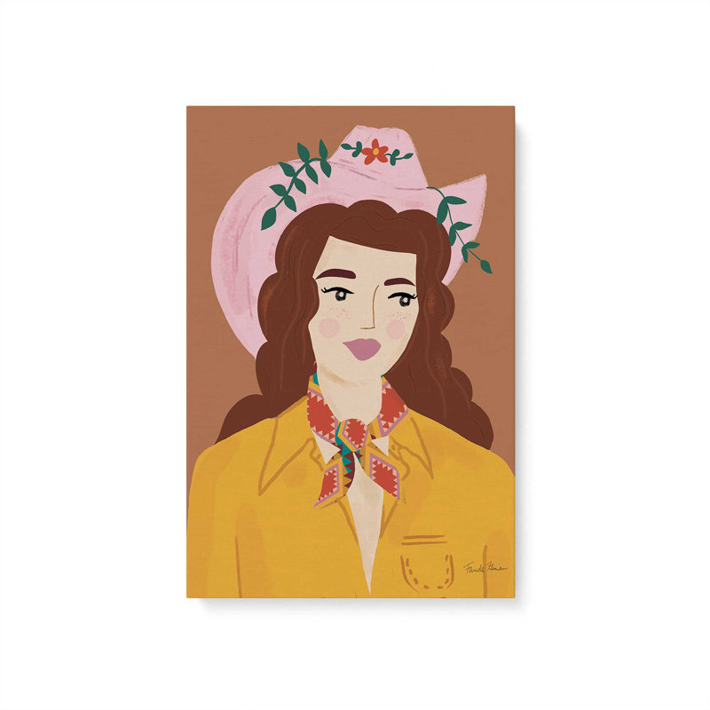«Cowgirl I v2» par Farida Zaman, reproduction d'art sur toile, H 48 po x l 36 po